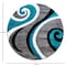 Flash Furniture Turquoise 8' x 8' Modern Plush Abstract Area Rug KP-RG952-88-TQ-GG - alternate 5